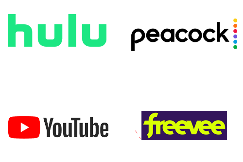 Hulu, Peacock, YouTube, Showtime