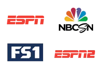 ESPN, NBC Sports Network, FS1, ESPN2