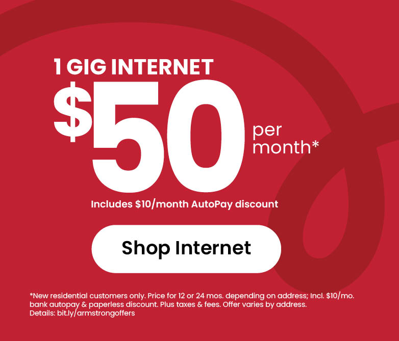1 Gig Internet for $50/mo*