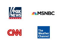 FOX News, MSNBC, CNN, C-SPAN