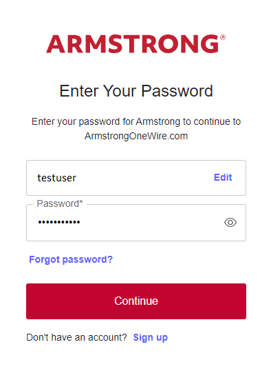 type your username and password