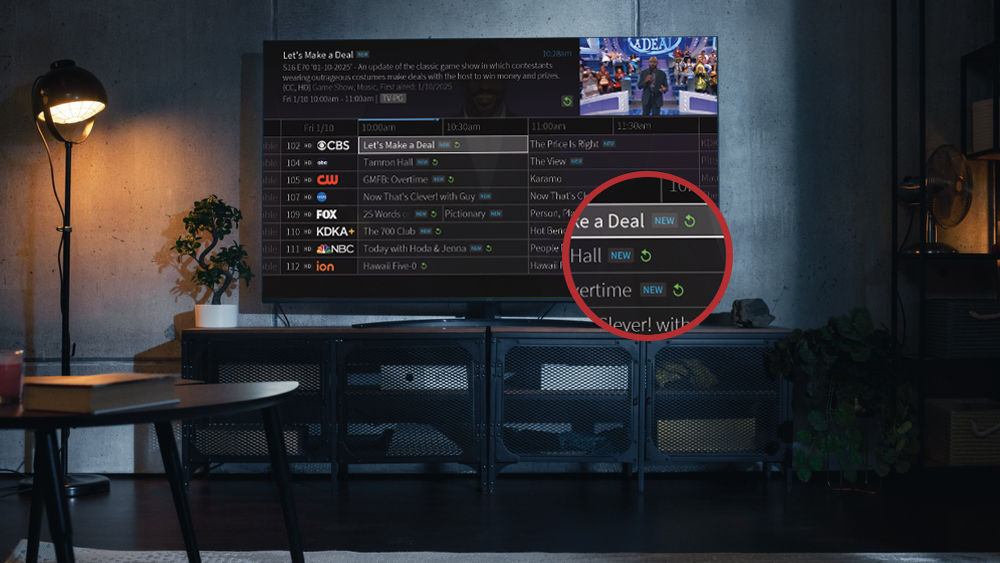 Television in a modern living room