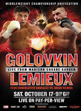 Golovkin vs. Lemieux on October 17th