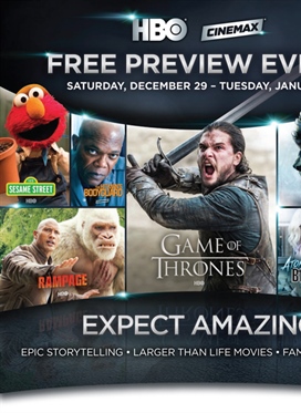HBO / Cinemax New Year’s Free Preview Event!