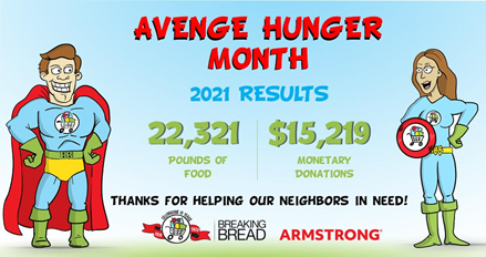 Armstrong’s Annual Hunger Action Month Drive Helps Fill Local Food Banks