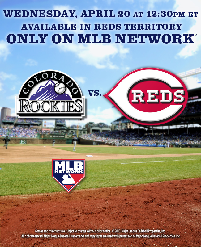 Reds vs. Rockies on Wednesday, April 20th - Follow The Wire